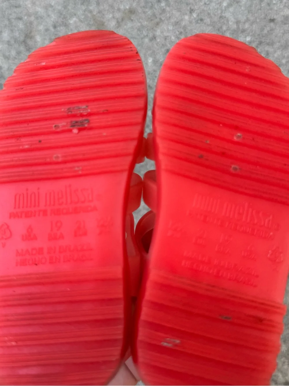 Mini Melissa Coral Jelly PVC Sandals Baby Girl Size 6 Strappy Flox Fox Jellies